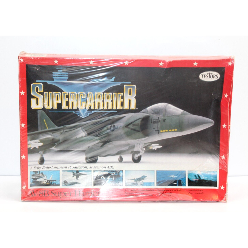 Testors Supercarrier AV-8B Harrier 1/72 Plastic Model Kit 285 New Sealed